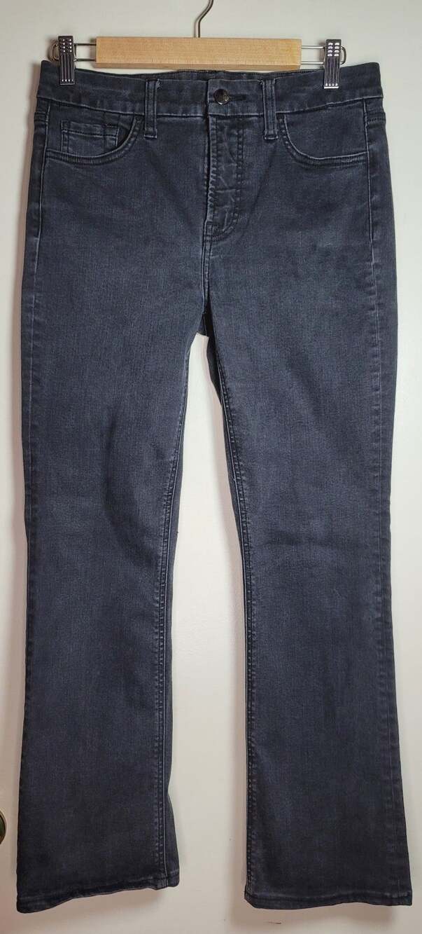JEN7 Slim Bootcut Jeans Size 6 Black Denim
